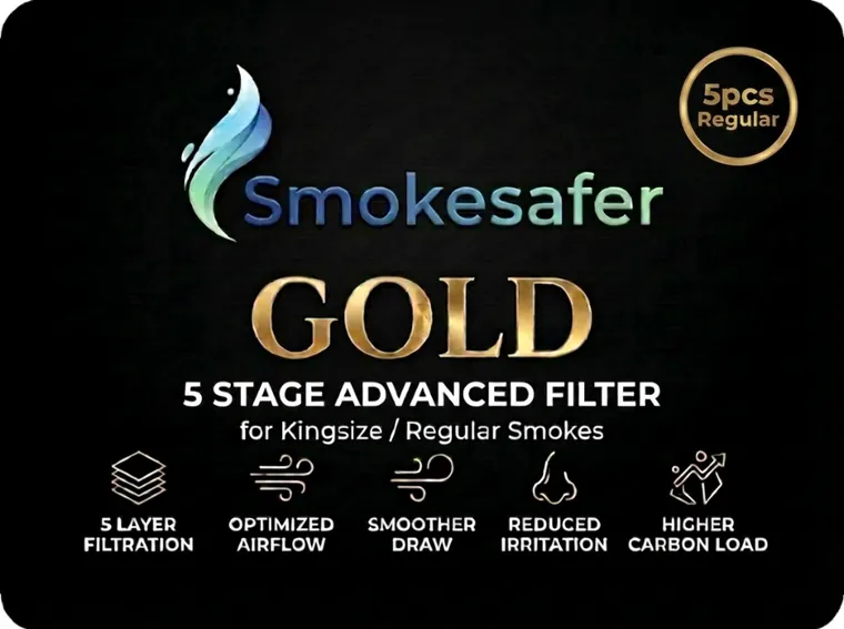 Smokesafer Gold premium 5-stage cigarette filters