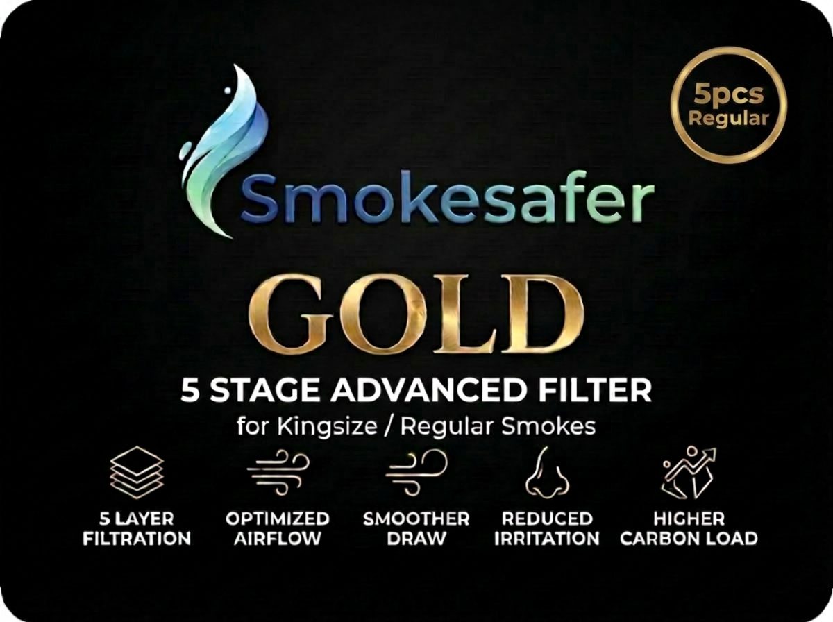 Smokesafer Gold 5 Stage Advanced Filter for kingsize and regular smokes