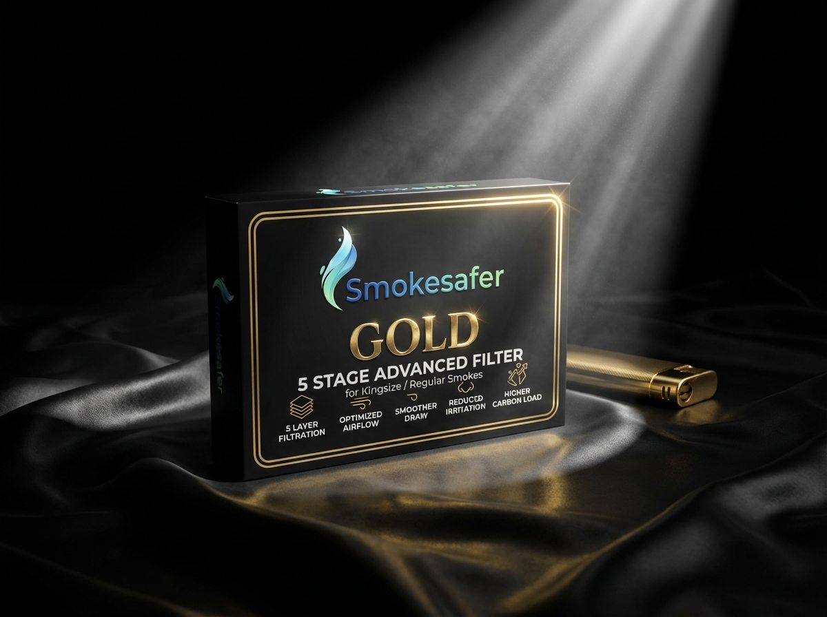 Smokesafer Gold filter pack used for passive cigarette filtration