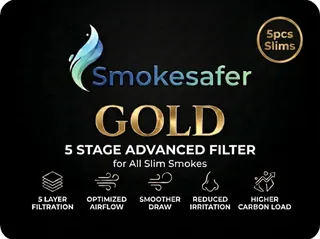 Smokesafer Gold 5 Stage Advanced Filter for all slim smokes
