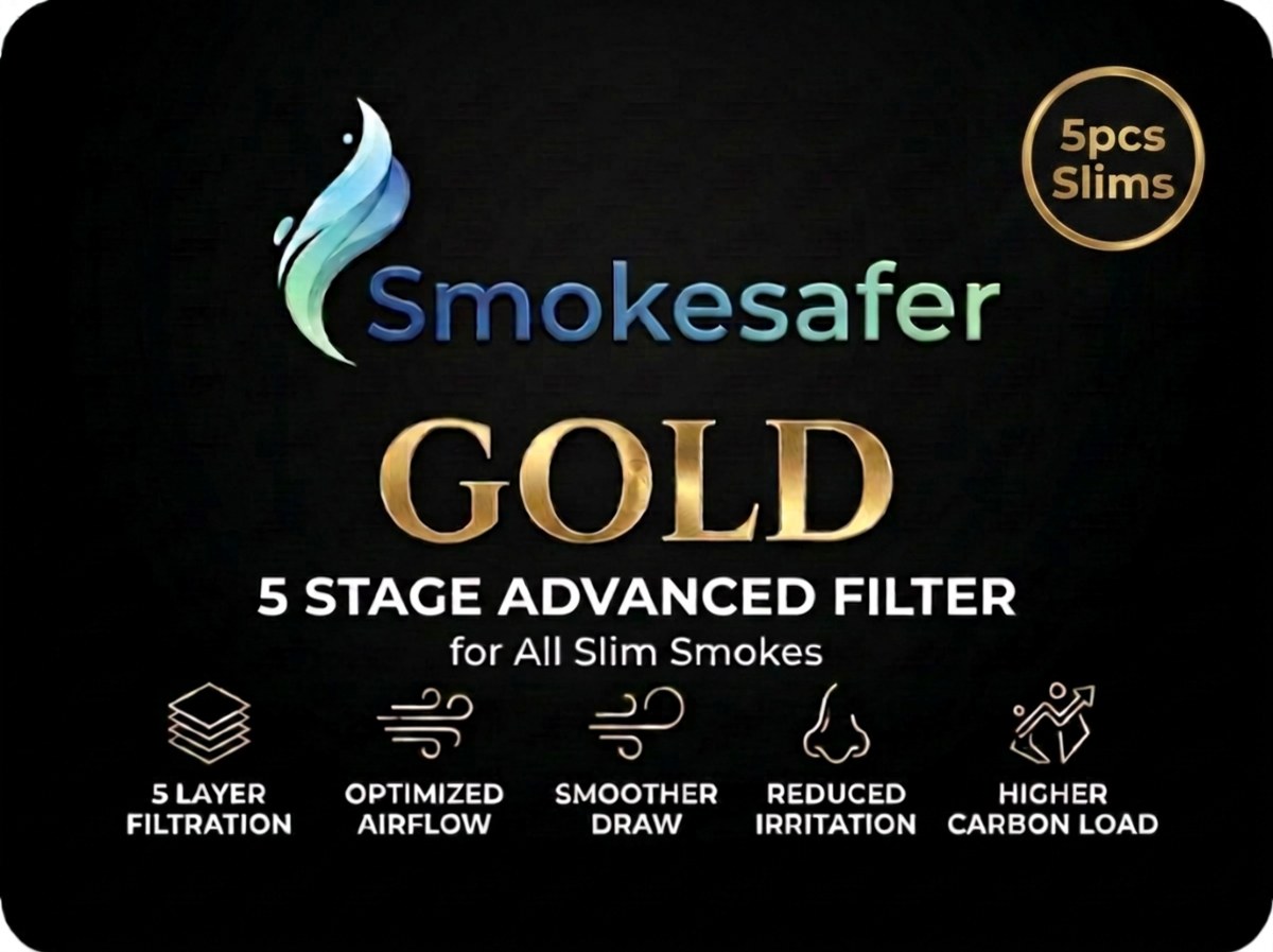 Smokesafer Gold 5 Stage Advanced Filter for all slim smokes