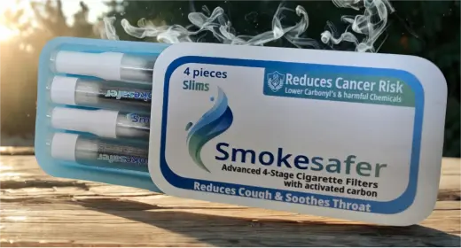 Smokesafer slim cigarette filters for narrow smokes