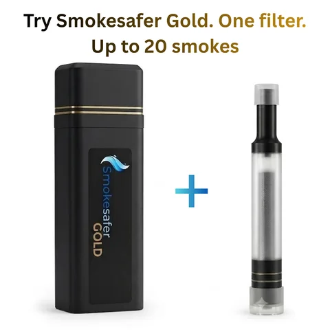 Smokesafer Smart Case bundled with one Smokesafer Gold filter