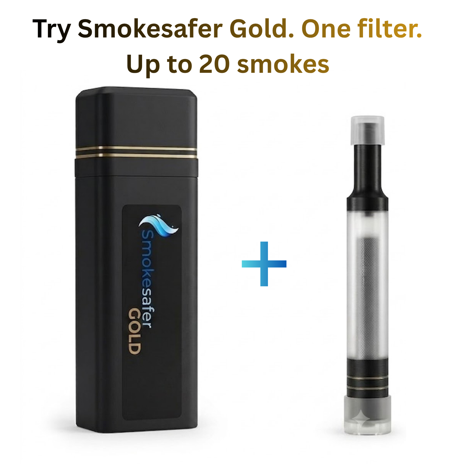 Smokesafer Smart Case bundled with one Smokesafer Gold filter