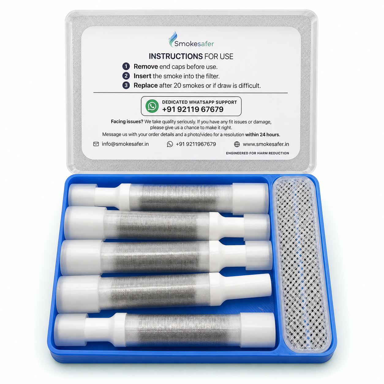 Contents of the Smokesafer Plus pack