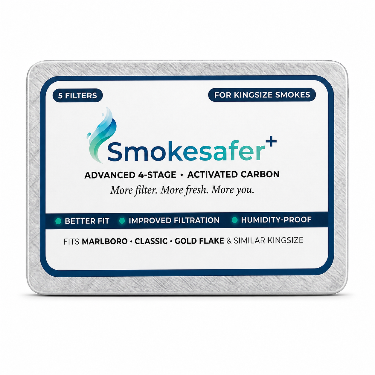 Smokesafer Plus pack with five reusable multi-fit filters