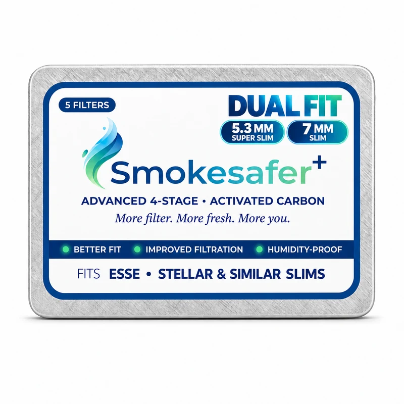 Smokesafer Plus Dual Fit filters for 5.3 mm Super Slim and 7 mm Slim smokes