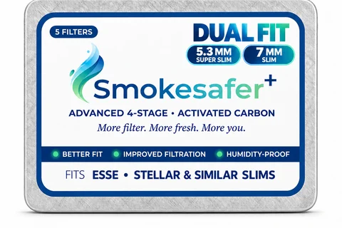 Smokesafer Plus Dual Fit pack for 5.3 mm Super Slim and 7 mm Slim smokes