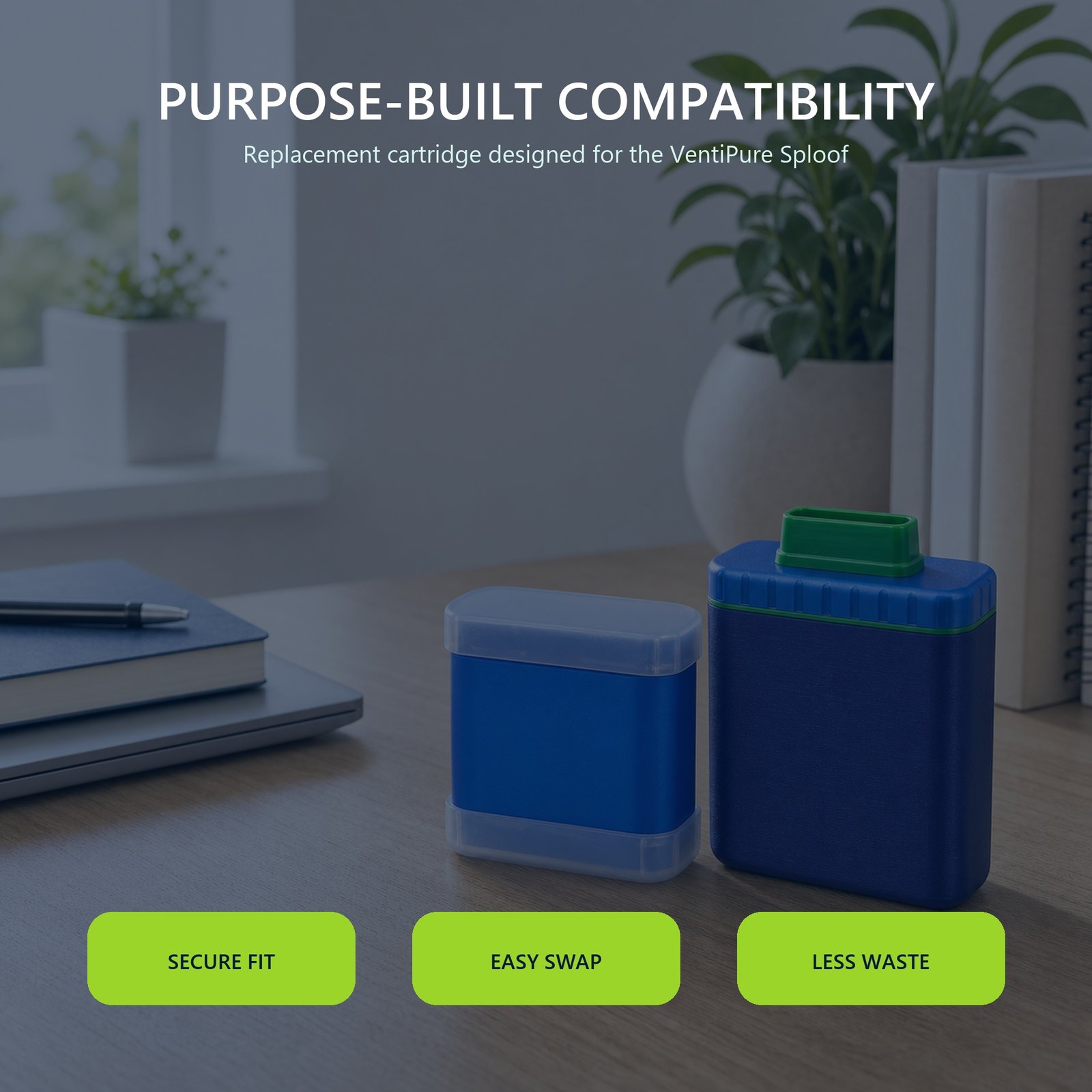Ventipure replacement cartridge compatible with Ventipure Sploof personal air filter