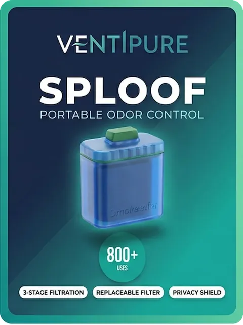 Ventipure Sploof portable odor-control filter front label